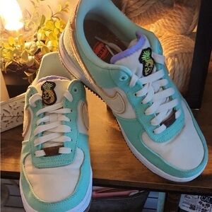Nike Air Force 1 Low ‘07 Women's Sneakers - Mint Green and Cream